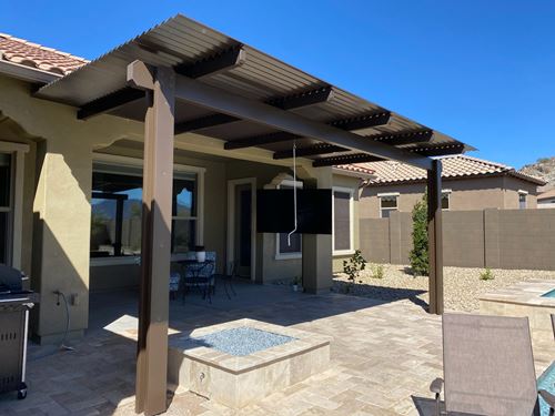 Solara adjustable patio cover installed by Majesto Patios in Chandler AZ